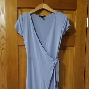 Baby blue wrap dress